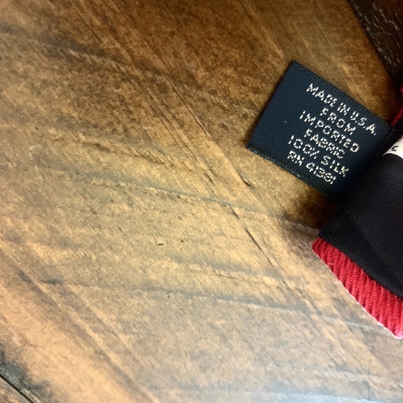 Vintage 90’s polo Ralph Lauren tie rare golf made by hand from pure silk red - Picture 6 of 11